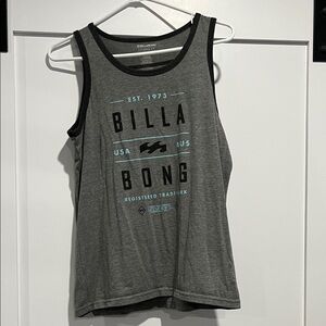Billabong Gray Tank Top with Black Trim